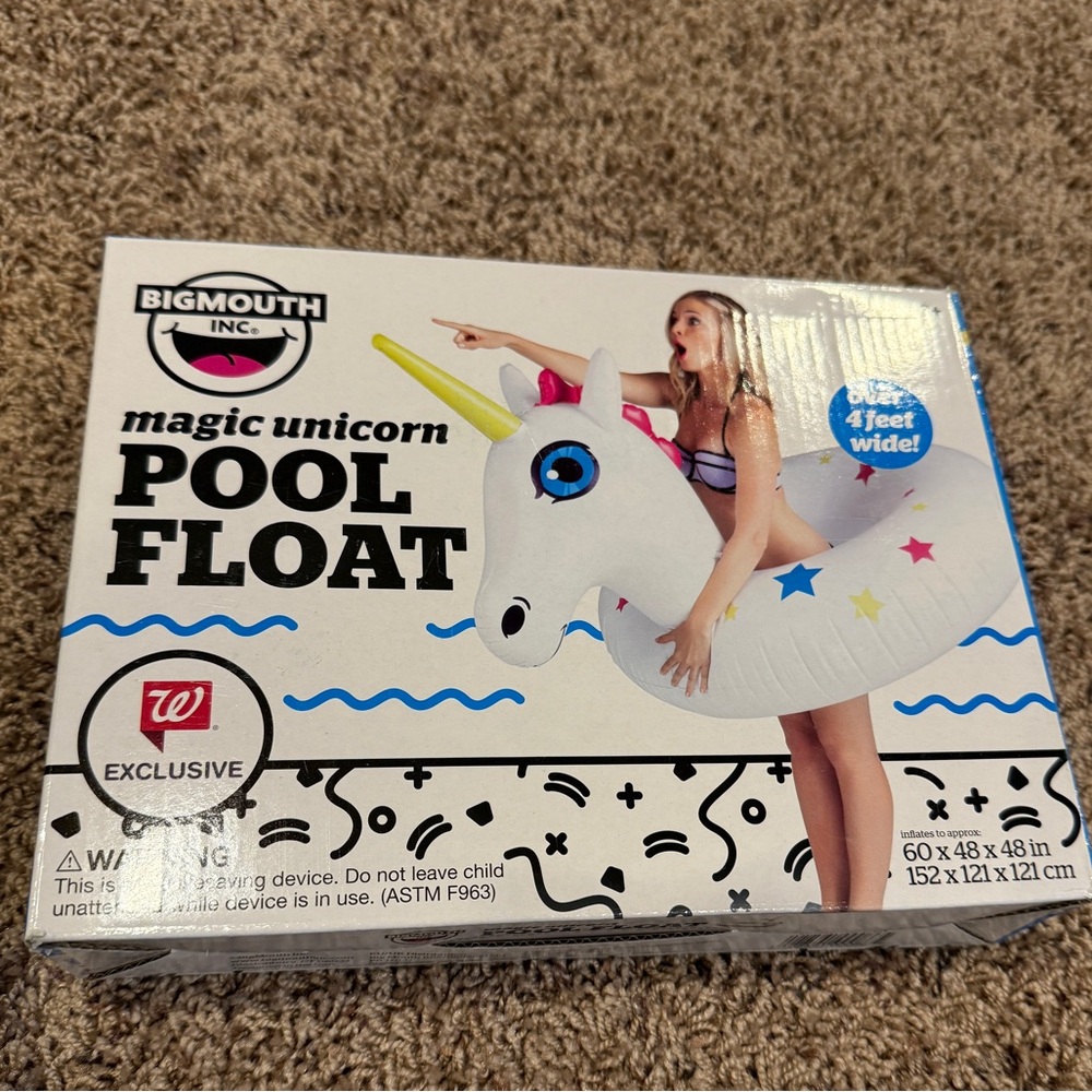 Bigmouth Magic Unicorn Inflatable Pool Float NEW